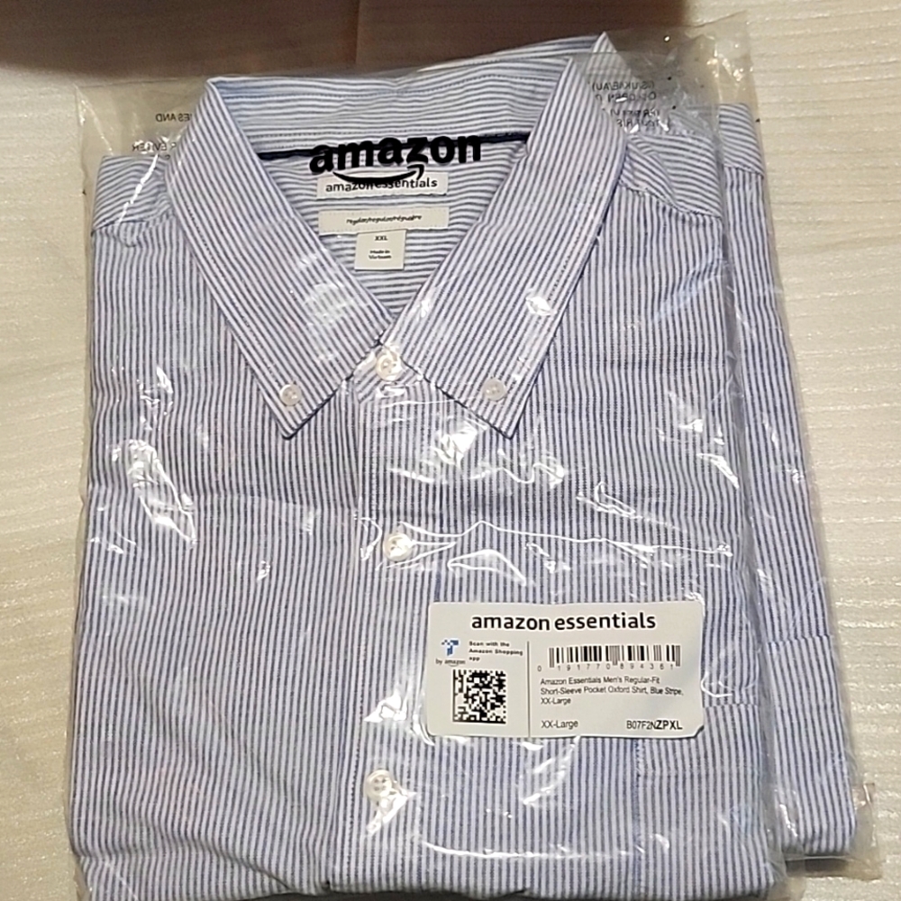 Amazon essential XXL short sleeve mens dress shirt